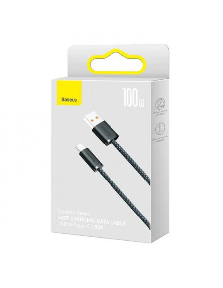 CABLU alimentare si date Baseus, Dynamic Fast Charging Data Cable pt. smartphone, USB (T) la USB Type-C (T), 100W, braided, 2m,