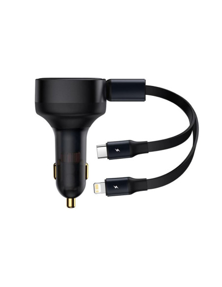 INCARCATOR auto Baseus Enjoyment,cablu inclus max 75cm,1 x USB Type-C(T) max 5V/3A 30W,1x Lightning 5V/3A total output 25 cm,pt.