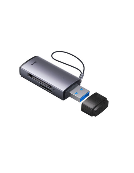CARD READER extern Baseus Lite, interfata USB 3.0, citeste/scrie: SD, microSD viteza pana la 480Mbps, suporta carduri maxim 512