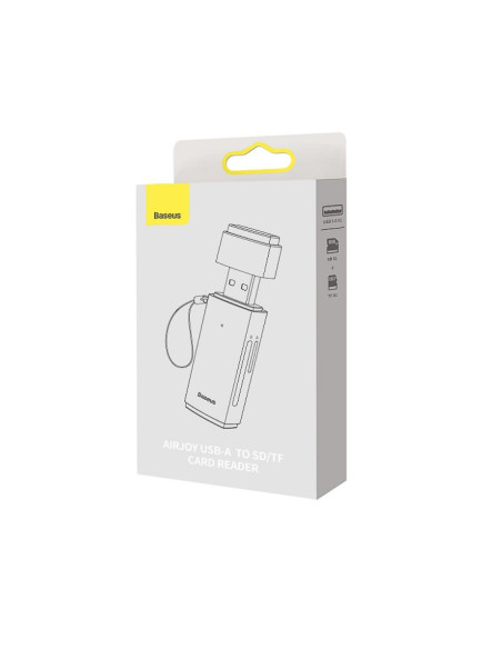 CARD READER extern Baseus Lite, interfata USB 3.0, citeste/scrie: SD, microSD viteza pana la 480Mbps, suporta carduri maxim 512