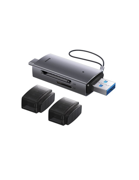 CARD READER extern Baseus Lite,interfata USB 3.0/USB Type-C,citeste/scrie:SD,microSD viteza pana la 480Mbps,suporta carduri maxi