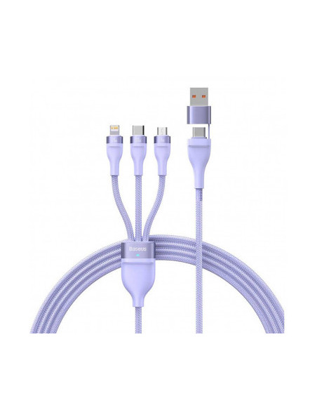 CABLU alimentare si date Baseus Flash Series II One-for-three, pt. smartphone, USB si USB Type-C la Micro-USB+Lightning+USB Type