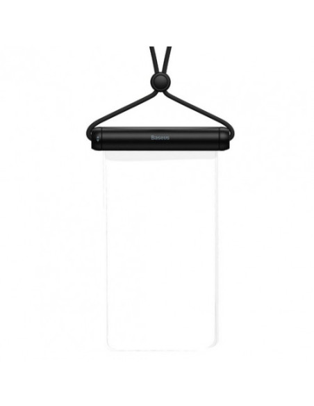 HUSA IMPERMEABILA Baseus, pentru smartphone diagonala maxima 7.2 inch, transparenta cu zip negru "FMYT000001" - 6932172610968