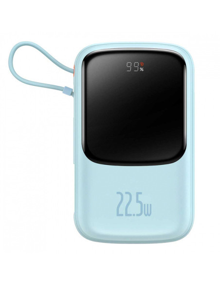 POWER BANK Baseus Qpow2 Digital Display, 20000mAh, 22.5W, 2 x USB Type-C output/input, 1 x Lightning, 1 x USB, include cablu USB