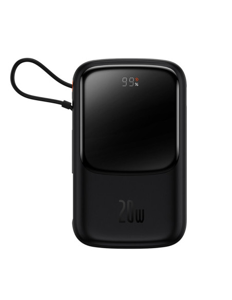 POWER BANK Baseus Qpow Pro Digital Display, 20000mAh, 20W, 1 x cablu integrat Iphone Lightning output, 1 x USB, 1 x USB Type-C,