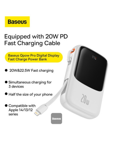 POWER BANK Baseus Qpow Pro Digital Display,...