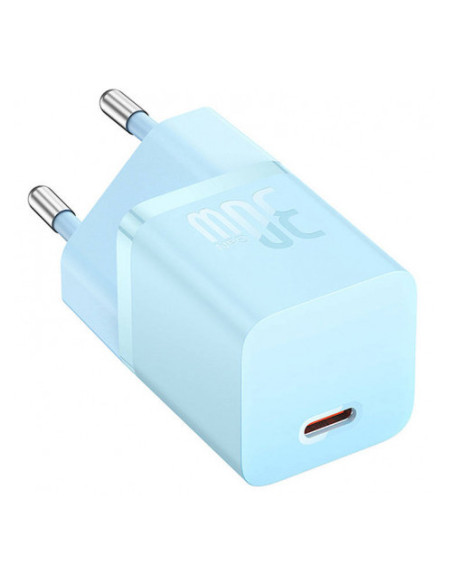 INCARCATOR retea Baseus Mini, GaN5 Fast Charger 30W, 1 x USB Type-C 5V/3A, albastru "CCGN070603" - 6932172624453