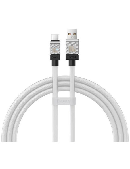 CABLU alimentare si date Baseus, Fast Charging Data Cable pt. smartphone, USB (T) la USB Type-C (T), 100W, 1m, alb, "CAKW000602"