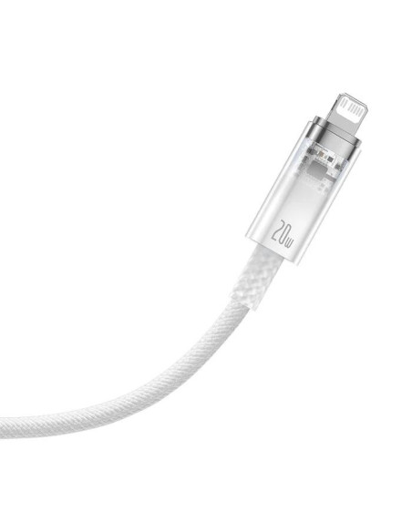 CABLU alimentare si date Baseus Explorer, Fast Charging Data Cable pt. smartphone, USB la Iphone Lightning 20W, 1m, control inte