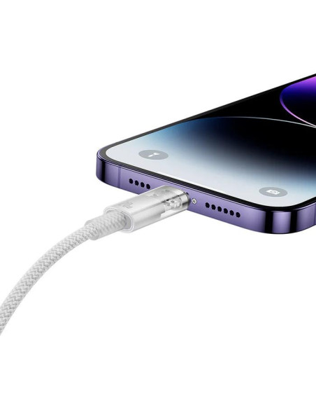 CABLU alimentare si date Baseus Explorer, Fast Charging Data Cable pt. smartphone, USB la Iphone Lightning 20W, 1m, control inte