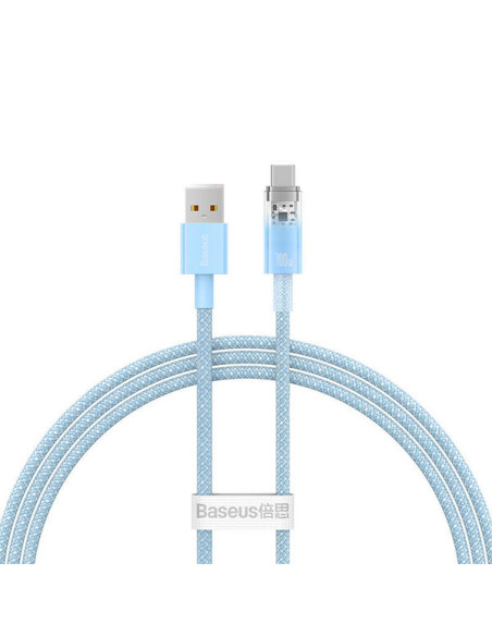 CABLU alimentare si date Baseus Explorer, Fast Charging Data Cable pt. smartphone, USB la USB Type-C 100W, senzor de temperatura