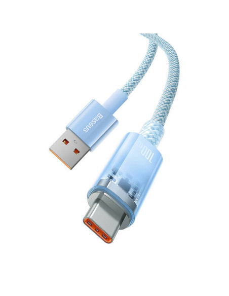 CABLU alimentare si date Baseus Explorer, Fast Charging Data Cable pt. smartphone, USB la USB Type-C 100W, senzor de temperatura