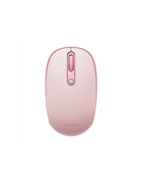 MOUSE Baseus PC sau NB wireless, 2.4GHz si Bluetooth, optic, 800/ 1200/1600 dpi,butoane/scroll 3/1, roz,"B01055503413-00" - 6932