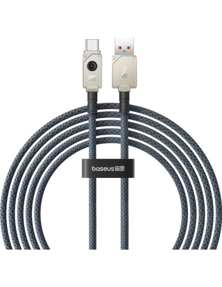 CABLU alimentare si date Baseus Unbreakable, Fast Charging Data Cable pt. smartphone, USB la USB Type-C 100W, 2m, braided aliaj