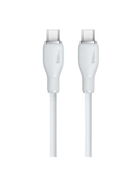 CABLU alimentare si date Baseus Pudding, Fast Charging Data Cable pt. smartphone, USB Type-C la USB Type-C 100W, 2m, alb "P10355