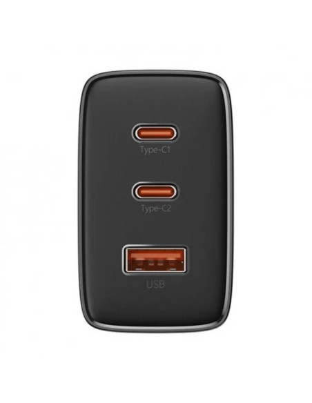 INCARCATOR RETEA Baseus Cube Pro, Quick Charge 65W, 2 x USB Type-C Output 5V/3A, 1 x USB, negru "P10152301113-00" - 693217264147