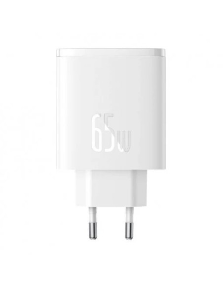 INCARCATOR RETEA Baseus Cube Pro, Quick Charge 65W, 2 x USB Type-C Output 5V/3A, 1 x USB, alb "P10152301213-00" - 6932172641481