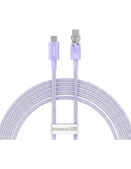 CABLU alimentare si date Baseus,Explorer Smart Temperature Control,Fast Charging pt smartphone,USB Type-C(T) la USB Type-C(T),10