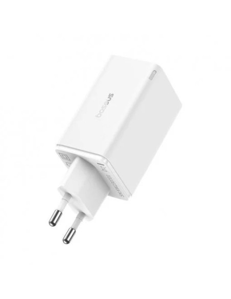 INCARCATOR RETEA Baseus GaN6 Pro, Quick Charge 65W, 2 x USB Type-C Output 5V/3A, 2 x USB (include cablu USB Type-C la USB Type-C