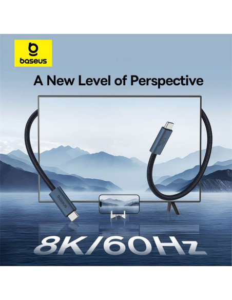 CABLU alimentare si date Baseus Flash Series 2 USB4, Fast Charging Data Cable pt. smartphone, video 8K@60Hz, USB Type-C la USB T