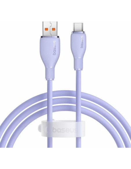 CABLU alimentare si date Baseus Pudding, Fast Charging Data Cable pt. smartphone, USB la USB Type-C 100W, 2m, violet "P103557035