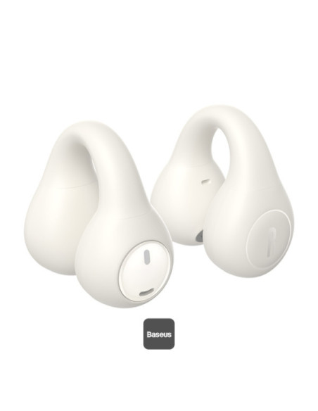 CASTI Baseus AirGo AS01 Open-Ear TWS, pt smartphone, wireless, bluetooth 5.3, microfon pe casca, 25 ore durata baterie, alb "A00