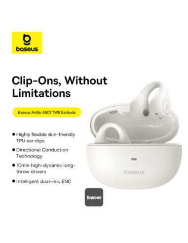 CASTI Baseus AirGo AS01 Open-Ear TWS, pt...
