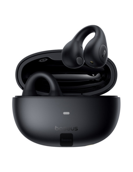 CASTI Baseus AirGo AS01 Open-Ear TWS, pt smartphone, wireless, bluetooth 5.3, microfon pe casca, 25 ore durata baterie, negru "A