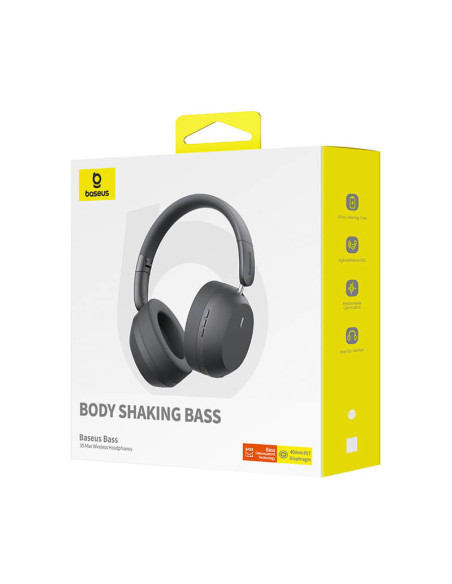 CASTI Baseus Bass 35 Max, multimedia, wireless, bluetooth 5.3,Hi-Res Sound,46h viata baterie, gri "A00070800821-00" - 6932172657