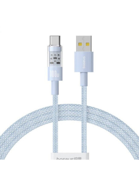 CABLU alimentare si date Baseus Gem, Fast Charging Data Cable pt. smartphone, USB la USB Type-C 100W, 1m, albastru "P10373002311