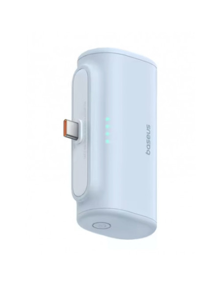 POWER BANK Baseus Compact, capacitate 5000mAh, 20W, 1 x USB Type-C, total 5V/2.4A, albastru, "P10068306313-00" - 6932172659523