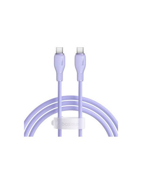 CABLU alimentare si date Baseus Pudding, Fast Charging Data Cable pt. smartphone, USB Type-C la USB Type-C 100W, 1.5m, violet "P