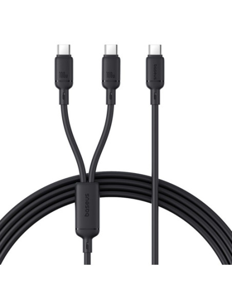 CABLU alimentare si date Baseus Pudding, Fast Charging Data Cable pt. smartphone, USB Type-C la USB Type-C 100W, 1.5m, negru "P1