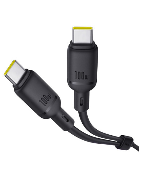 CABLU alimentare si date Baseus Pudding, Fast Charging Data Cable pt. smartphone, USB Type-C la USB Type-C 100W, 1.5m, negru "P1