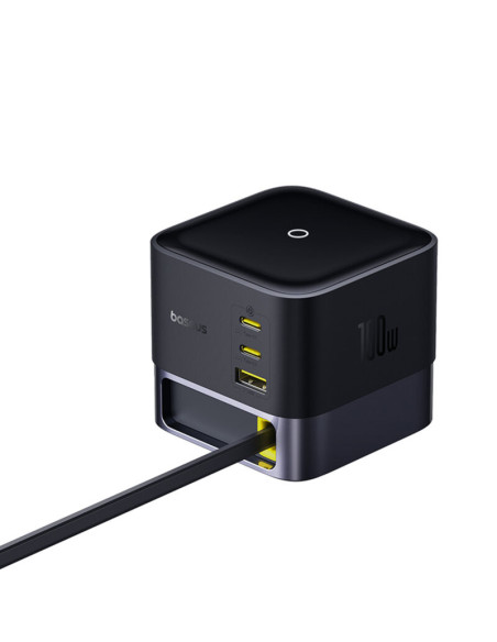 INCARCATOR retea Baseus Super GaN, Quick Charge 100W, 3 x USB Type-C, 1 x USB, negru "P10164001123-00" - 6932172668938