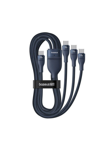 CABLU alimentare si date Baseus One-for-three, Fast Charging Data Cable pt. smartphone, USB Type-C la 3 x USB Type-C 100W, 1.5m,