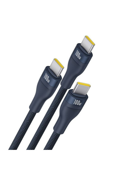 CABLU alimentare si date Baseus One-for-three, Fast Charging Data Cable pt. smartphone, USB Type-C la 3 x USB Type-C 100W, 1.5m,