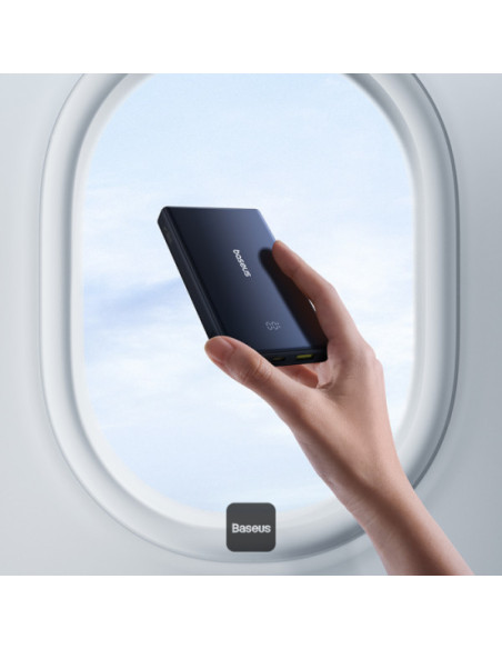 POWER BANK Baseus PicoGo, display, capacitate 10000mAh, 20W, 2 x USB Type-C, 1 x USB, total 5V/3A, include cablu Type-C to Type-