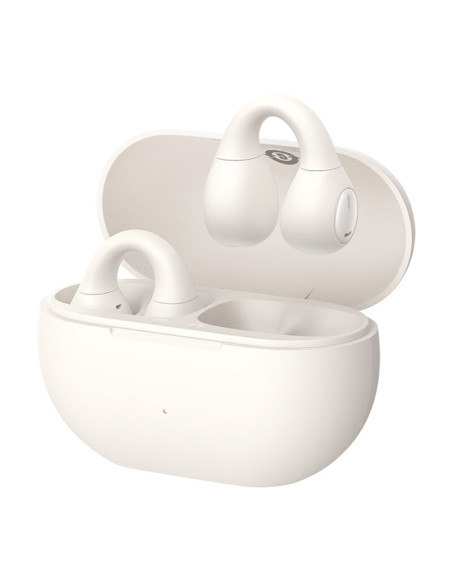 CASTI Baseus Bass 15 Clip Open-Ear TWS, pt smartphone, wireless, bluetooth 5.4, dual-mic pe casca, 8 ore durata baterie, alb "A0