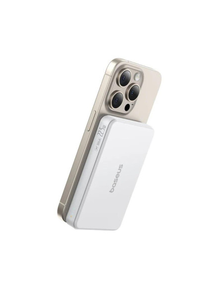 POWER BANK Baseus Airpow 2 Qi2 Magnetic, 1 x USB Type-C, 1 x USB, include cablu USB Type-C la USB Type-C 20V/3A 30cm, capacitate
