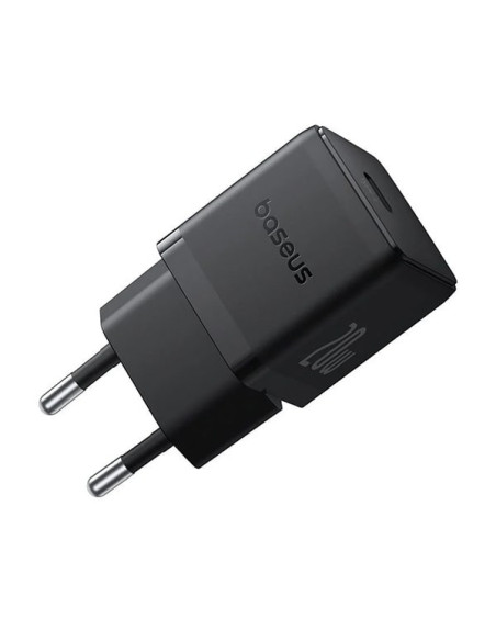 INCARCATOR retea Baseus Palm, Quick Charge 20W, 1 x USB Type-C 5V/3.0A, include cablu USB Type-C la USB Type-C 1m, negru "P10111