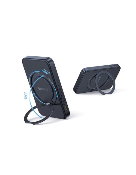 POWER BANK Baseus PicoGo Qi2 Magnetic, 5000mAh, PD 20W, 1 x USB Type-C, incarcare wireless Qi2 15W, prindere magnetica Iphone, i