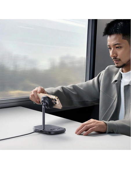 INCARCATOR wireless Baseus EnerFill FS41 3-in-1, magnetic, 22.5W, include cablu USB Type-C la USB Type-C, negru "P10281904123-02
