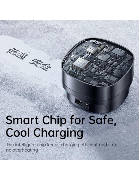 INCARCATOR auto Baseus PrimeTrip VR1, Quick Charge 60W, 1 x USB, 2 x USB Type-C, pt. bricheta auto, cablu retractabil, negru "C0