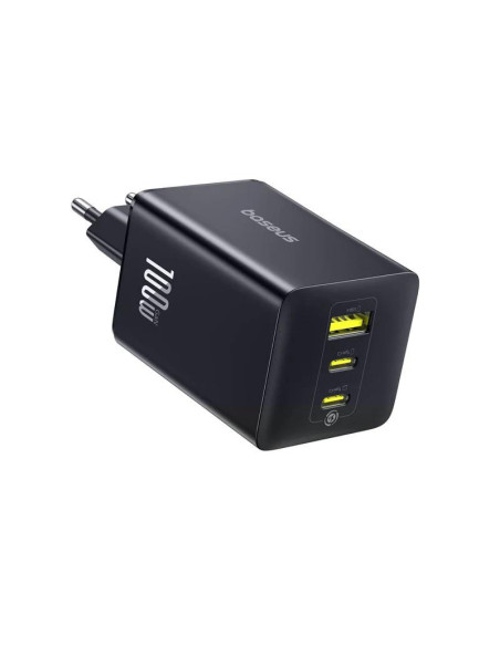INCARCATOR retea Baseus EnerFill FE11, Quick Charge 100W, 2 x USB Type-C, 1 x USB, negru "P10182102123-00" - 6932172690632
