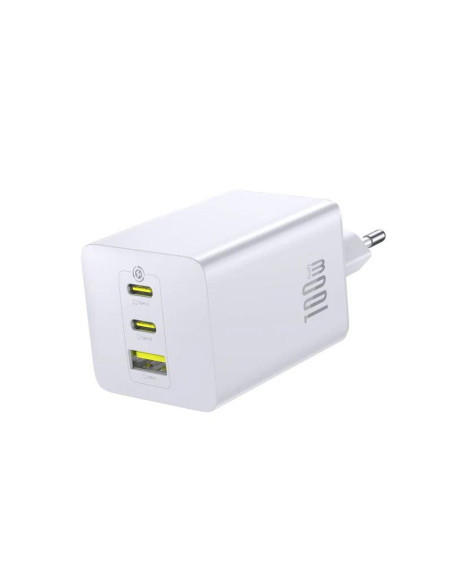INCARCATOR retea Baseus EnerFill FE11, Quick Charge 100W, 2 x USB Type-C, 1 x USB, alb "P10182102213-00" - 6932172690649
