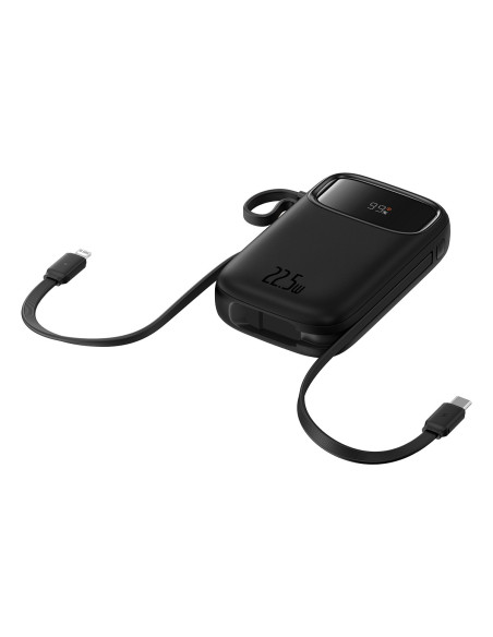 POWER BANK Baseus EnerFill FC31, 20000mAh, 22.5W, display, 1 x USB, cablu integrat USB Type-C si Iphone Lightning, negru, "P1008