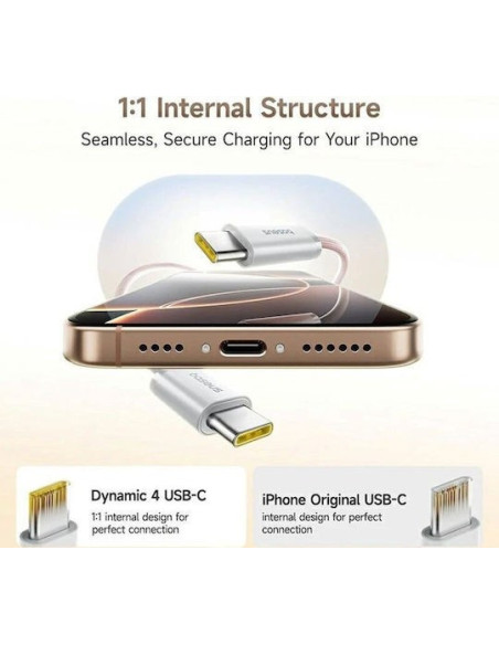 CABLU alimentare si date Baseus Dynamic 4 Pro, Fast Charging Data Cable pt. smartphone, USB Type-C la USB Type-C 100W, 1m, braid