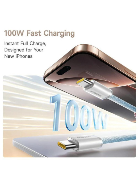 CABLU alimentare si date Baseus Dynamic 4 Pro, Fast Charging Data Cable pt. smartphone, USB Type-C la USB Type-C 100W, 1m, braid
