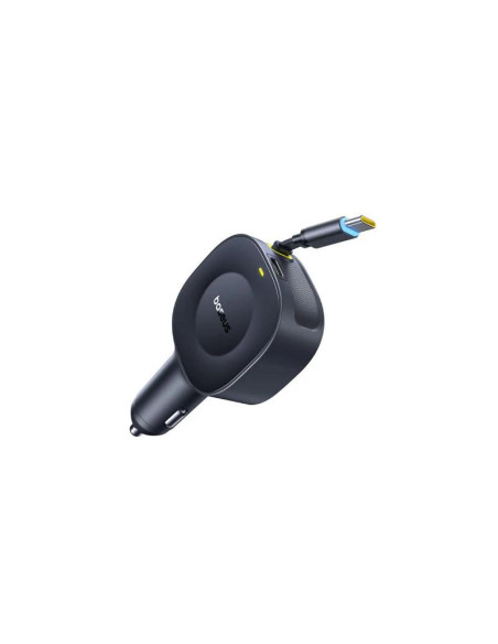 INCARCATOR auto Baseus PrimeTrip VR2, Quick Charge 30W, 1 x USB Type-C, cablu retractabil integrat 1 x USB Type-C, pt. bricheta